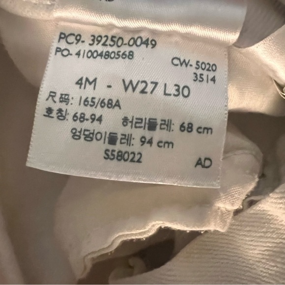 Levi's White Classic Straight Leg Jeans Women's Size 27 Denim Pants - Picture 9 of 9